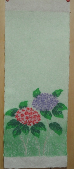 越前手漉き創作和紙・あじさい