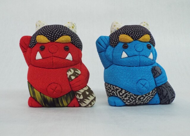 木目込み人形 招福鬼赤青1