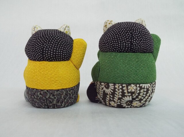 木目込み人形 招福鬼黄色緑2