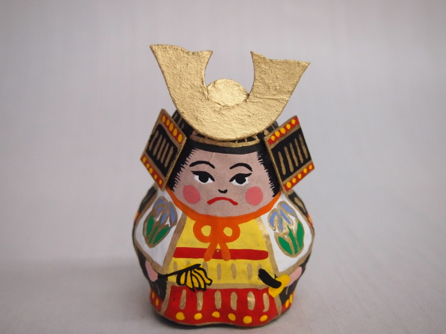 五箇山紙塑人形 武者人形鯉のぼり付き2